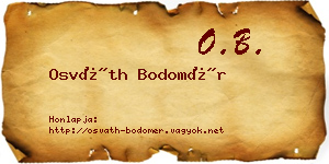Osváth Bodomér névjegykártya